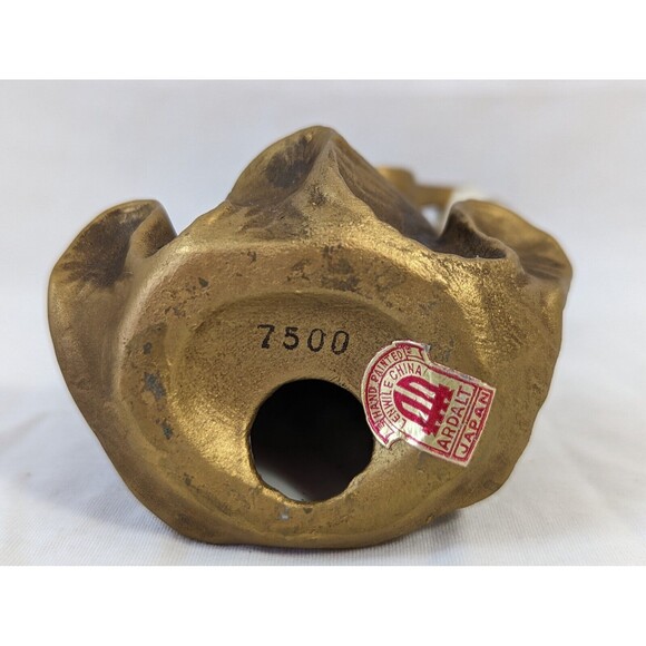 Vintage ARDALT Angel Figurine #7500 Mandolin Gold White Ceramic Porcelain - Picture 6 of 6